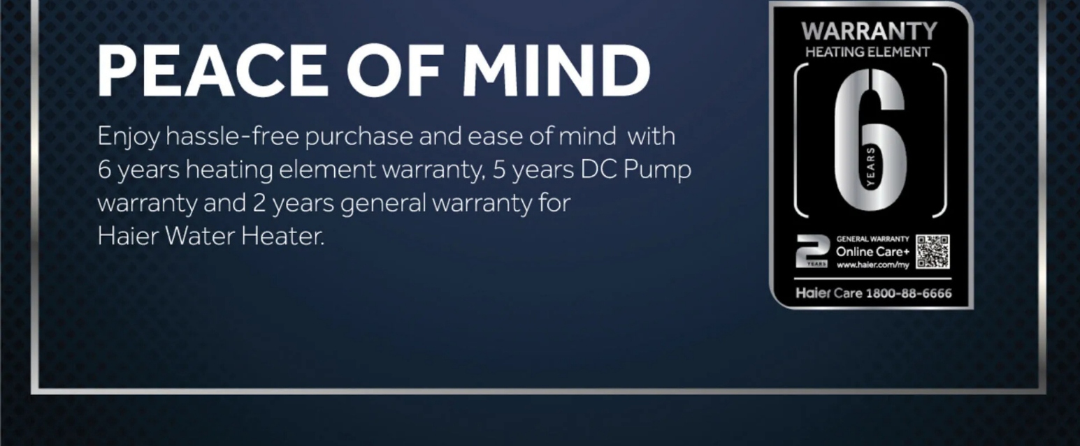 Haier water heater warranty and technical specifications