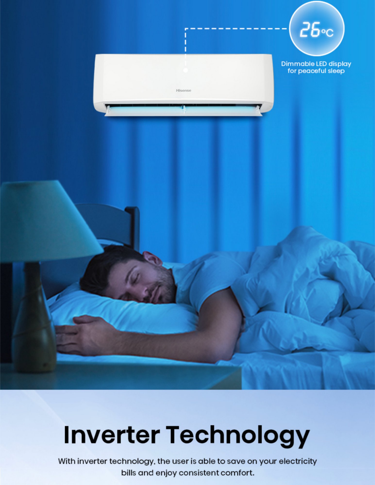 Hisense inverter air conditioner quiet sleep comfort mode