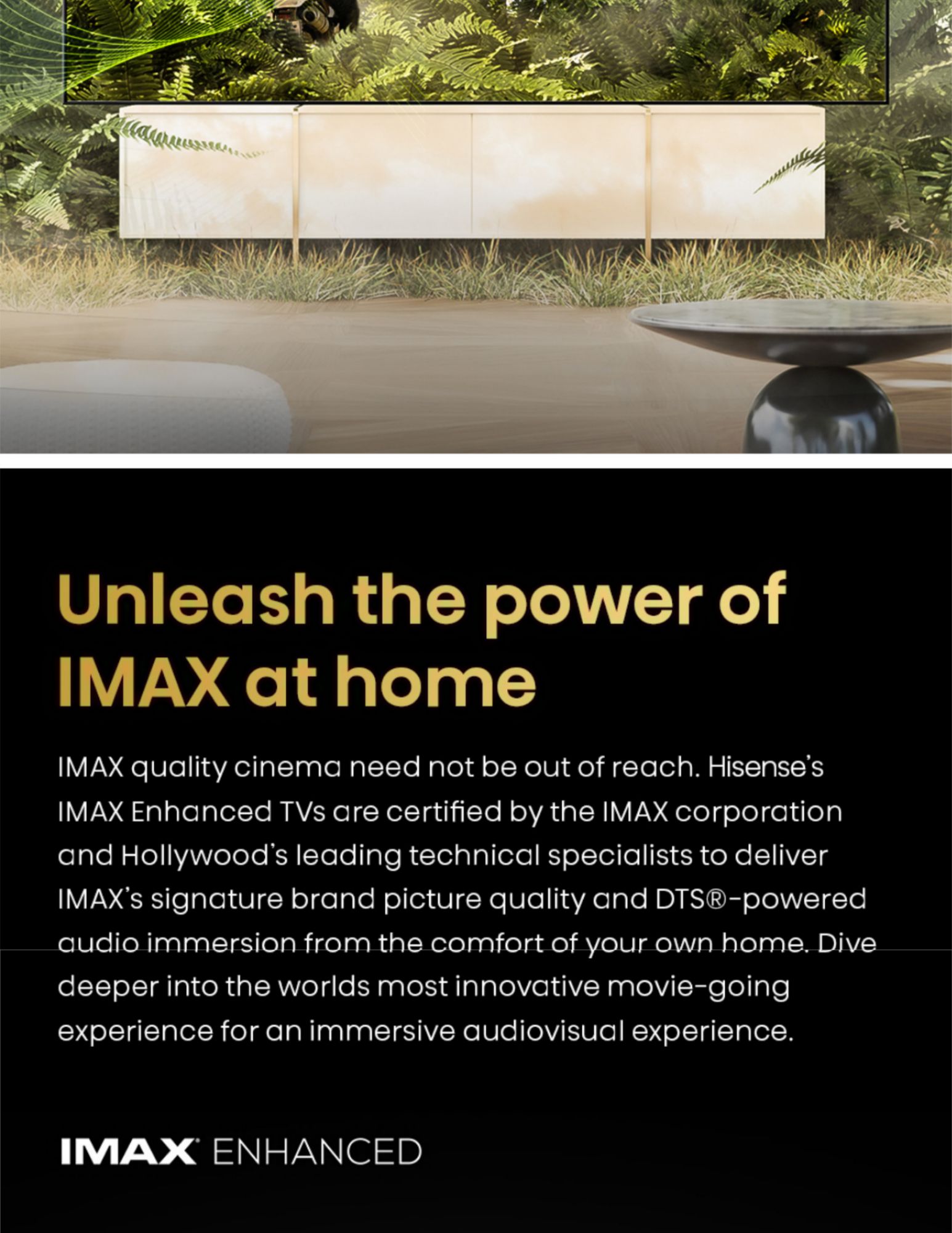 Immersive movie scene displayed with vivid color and depth