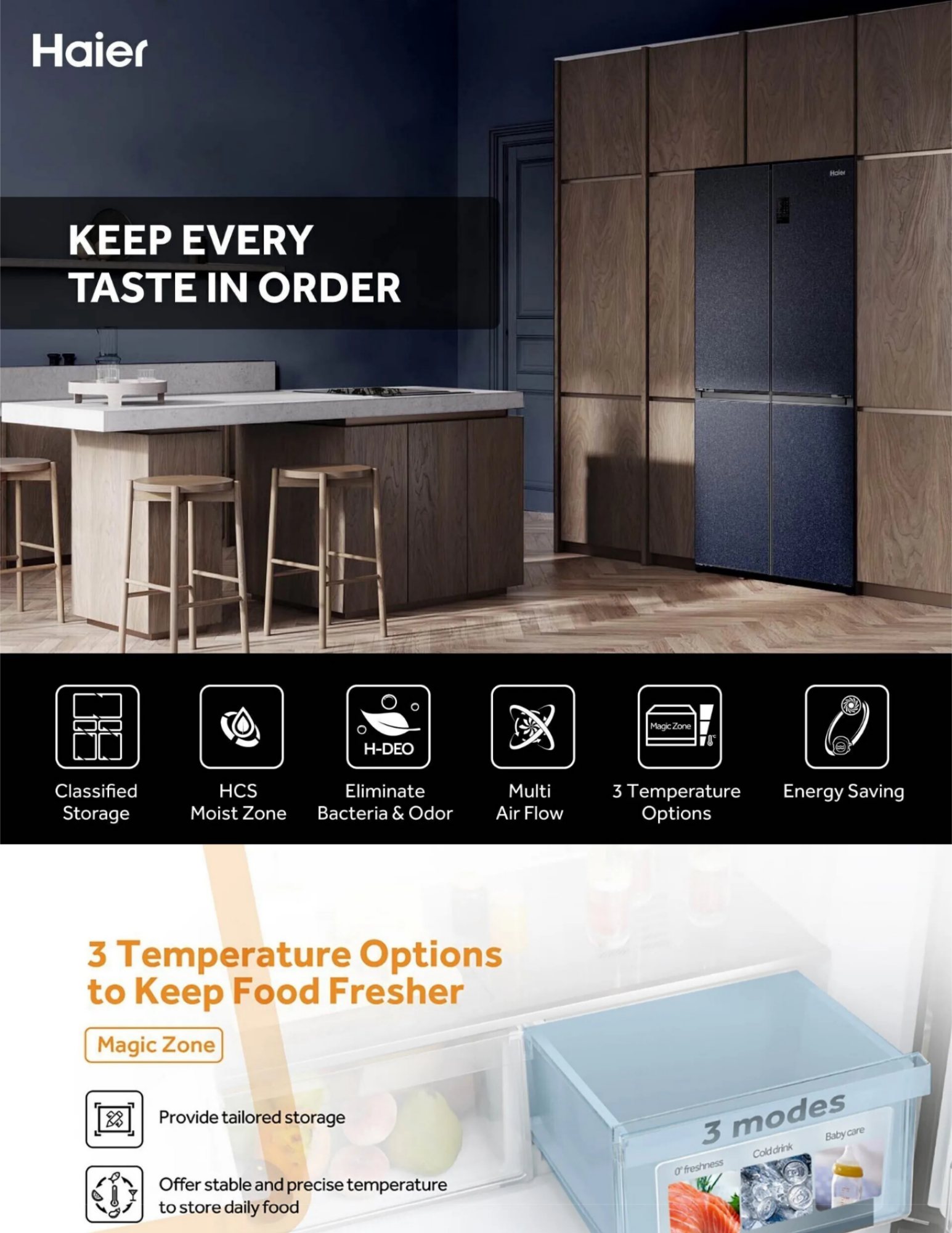 Keep every taste in order