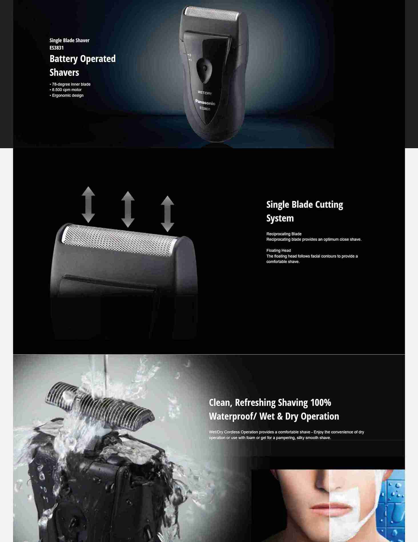 Offers smooth, comfortable shaving with a floating head.