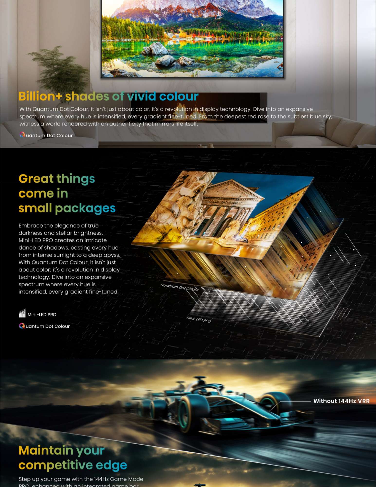 Total HDR delivers stunning detail and high peak brightness