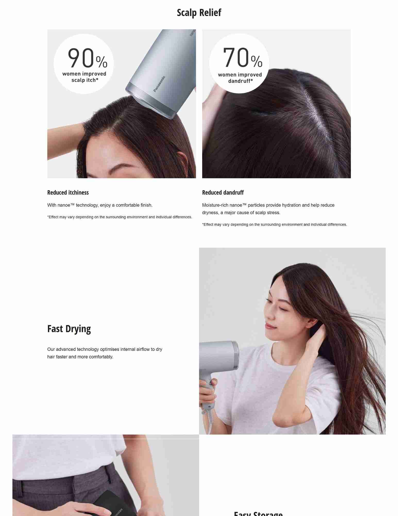 99% Satisfaction: nanoe™ improves hair texture.