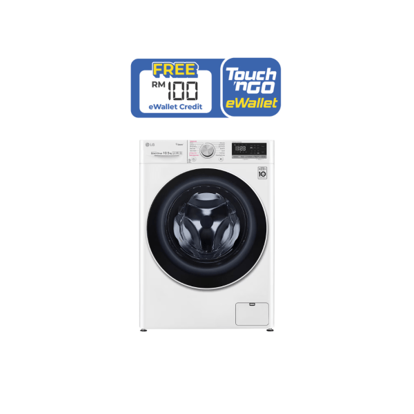 10.5kg Front Load Washing Machine with AI Direct Drive & Steam