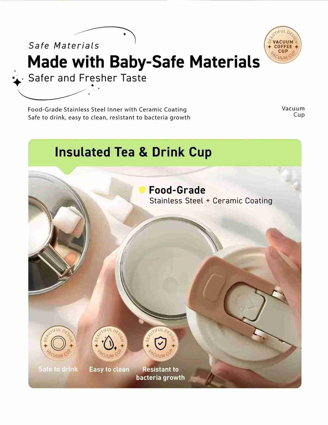 Safe, food-grade materials used in the Joyoung Cup.