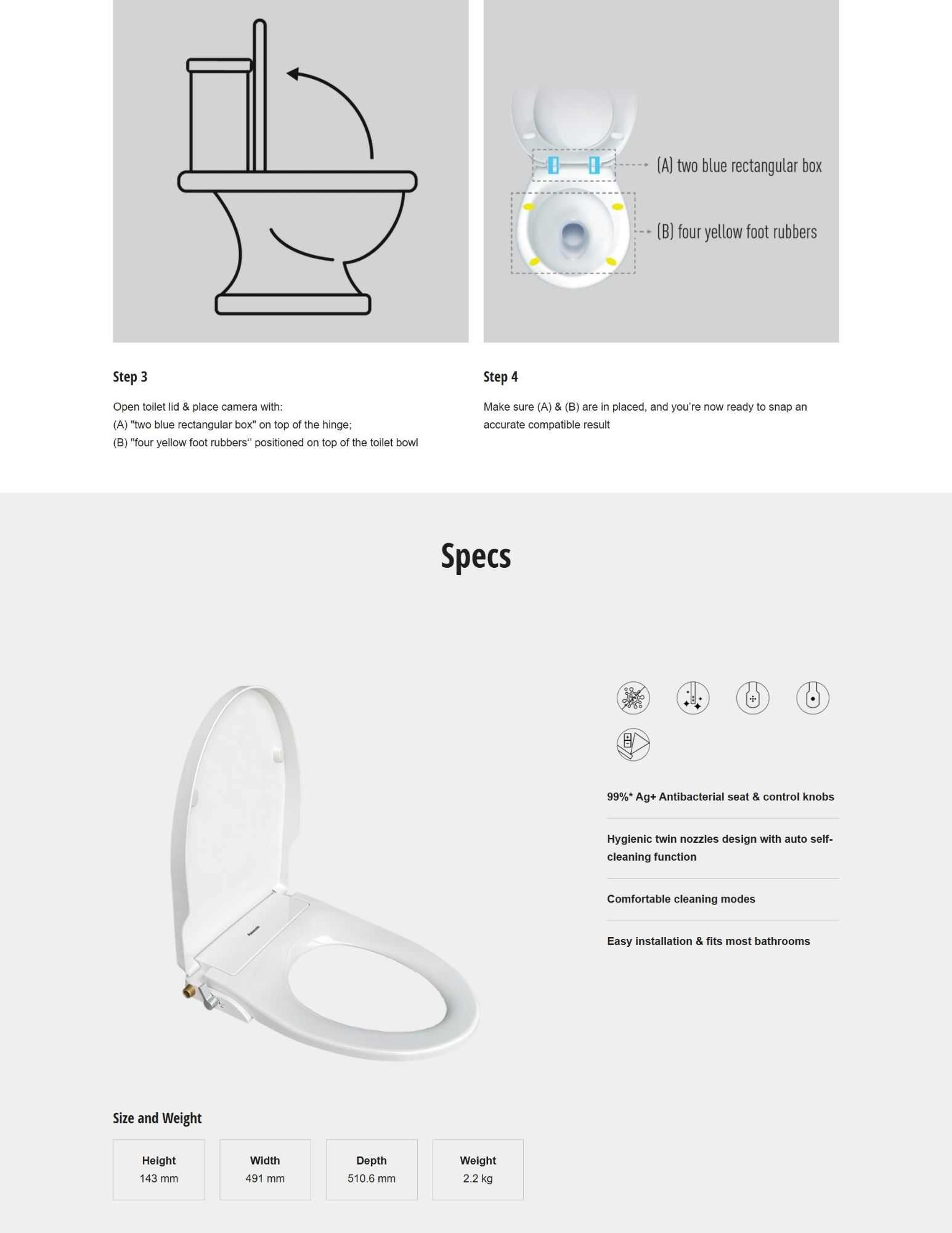 Soft-closing lid and simple controls.