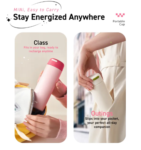 Minimalist Stainless Steel Vacuum Bottle 450ml - Image 7