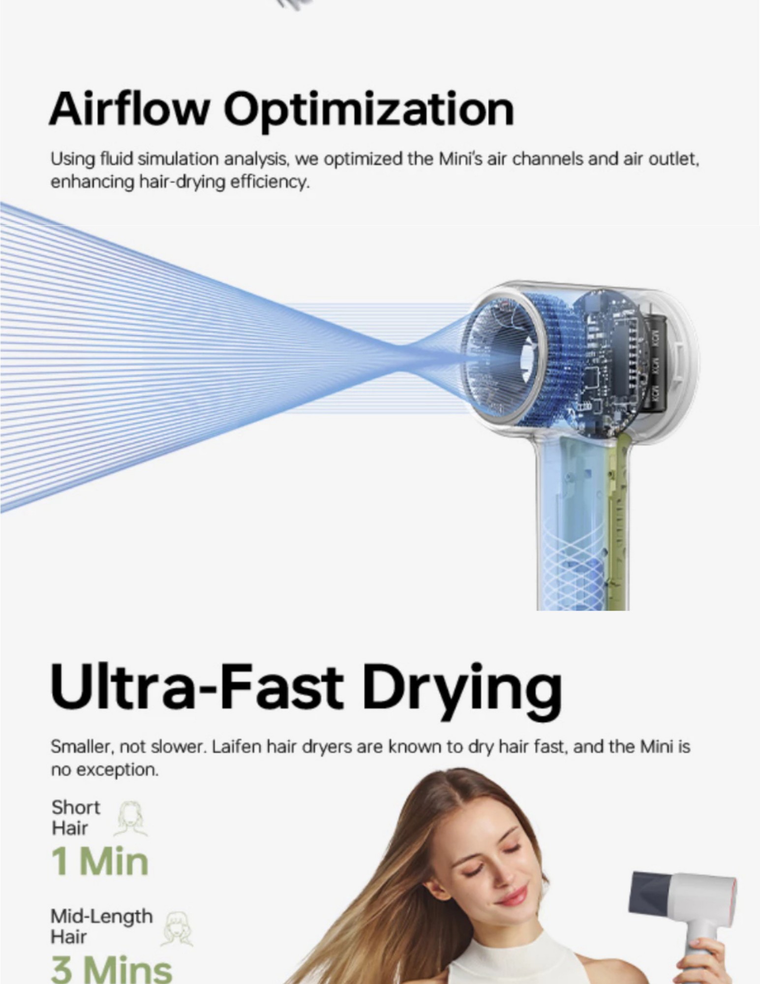 Airflow optimization diagram showing internal air channels