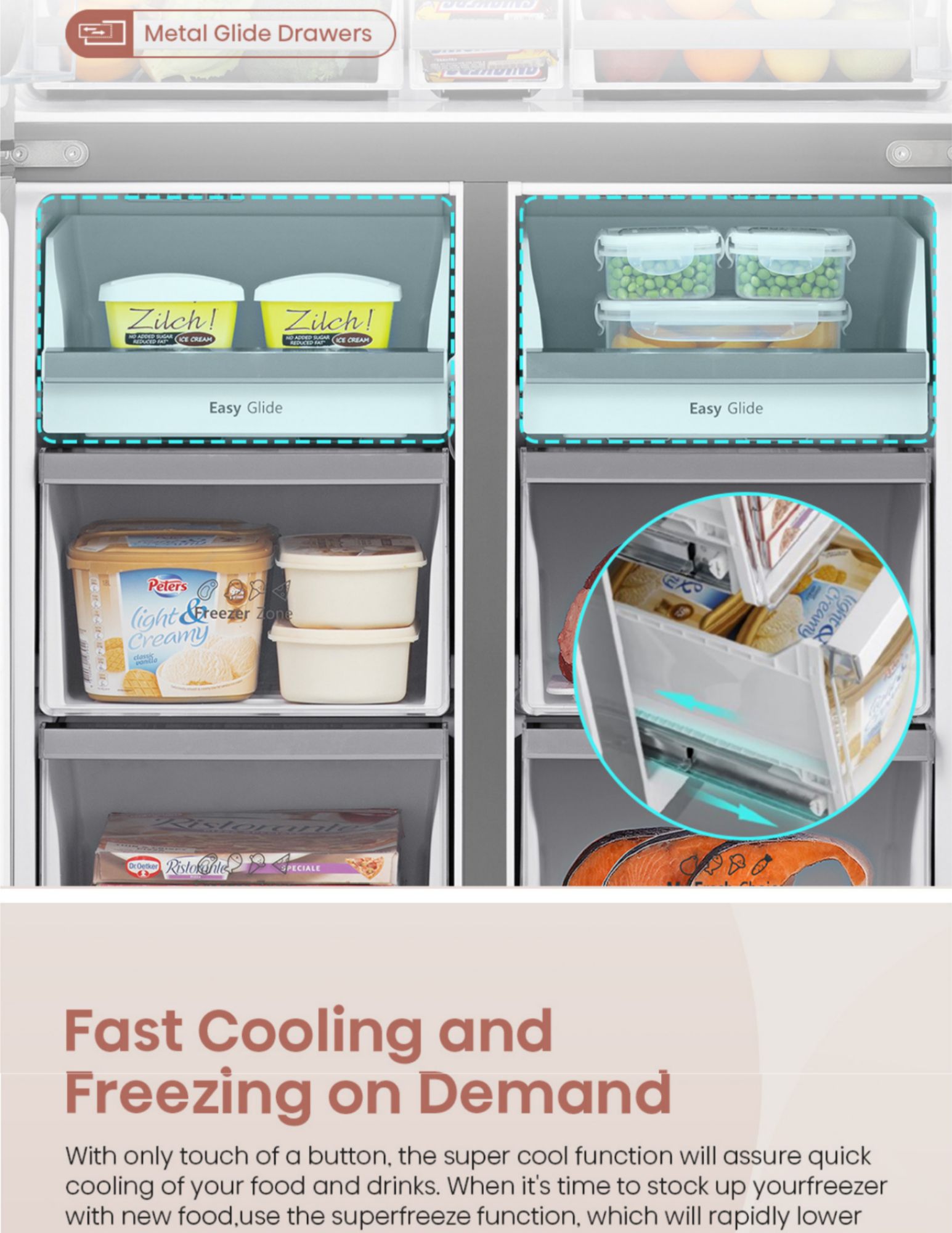 Easy access to your frozen goods