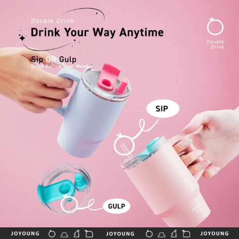 Stainless Steel Straw Tumbler 800ml - Image 5