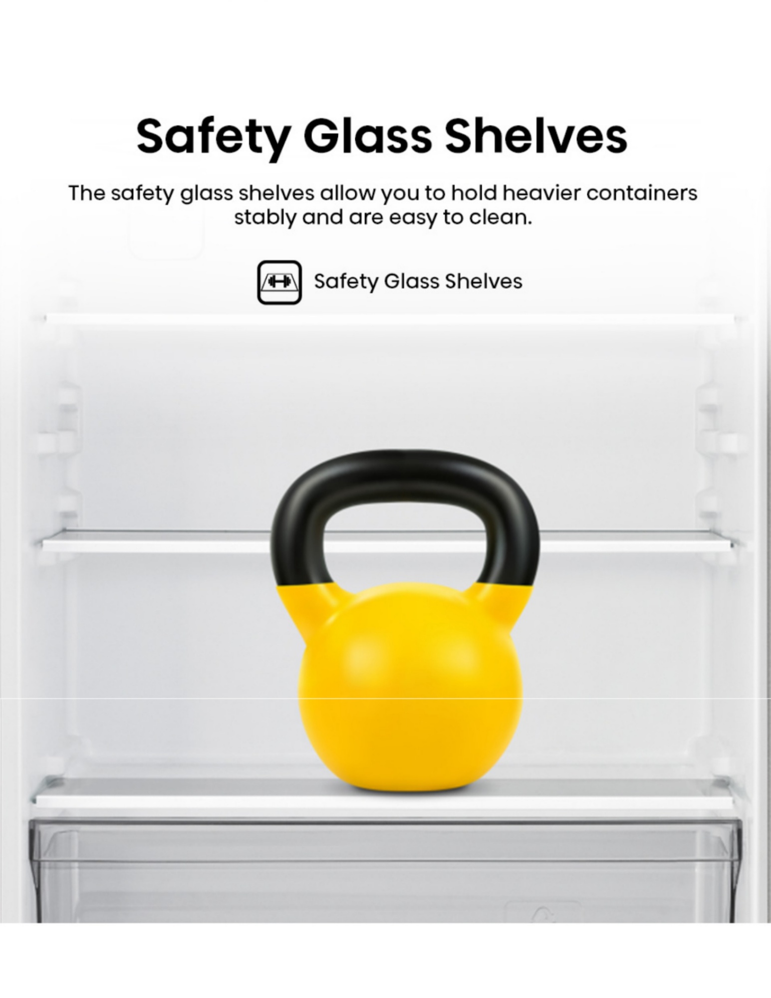 Safety glass shelves