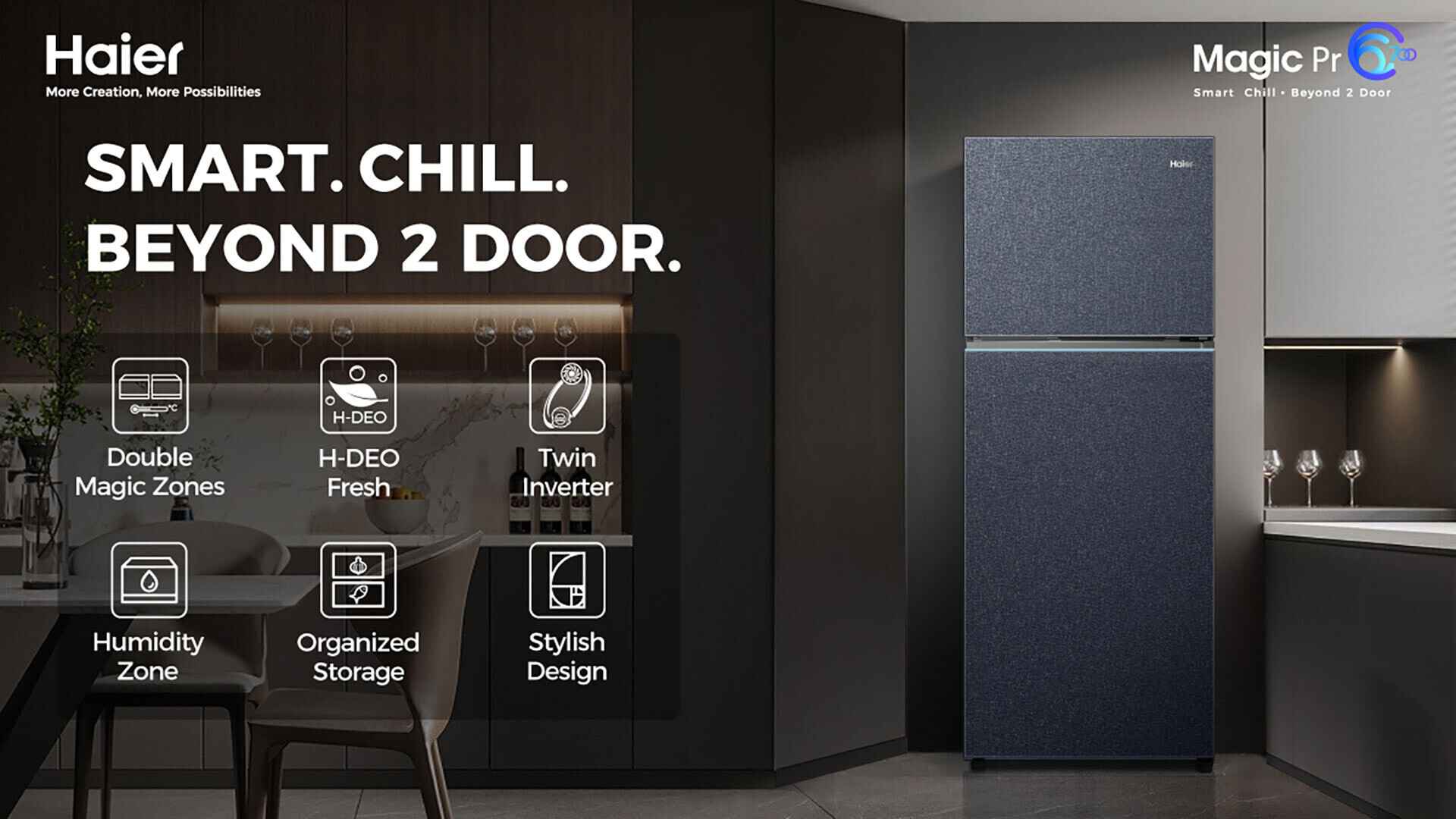 Haier Magic Pro fridge with smart zones and inverter cooling