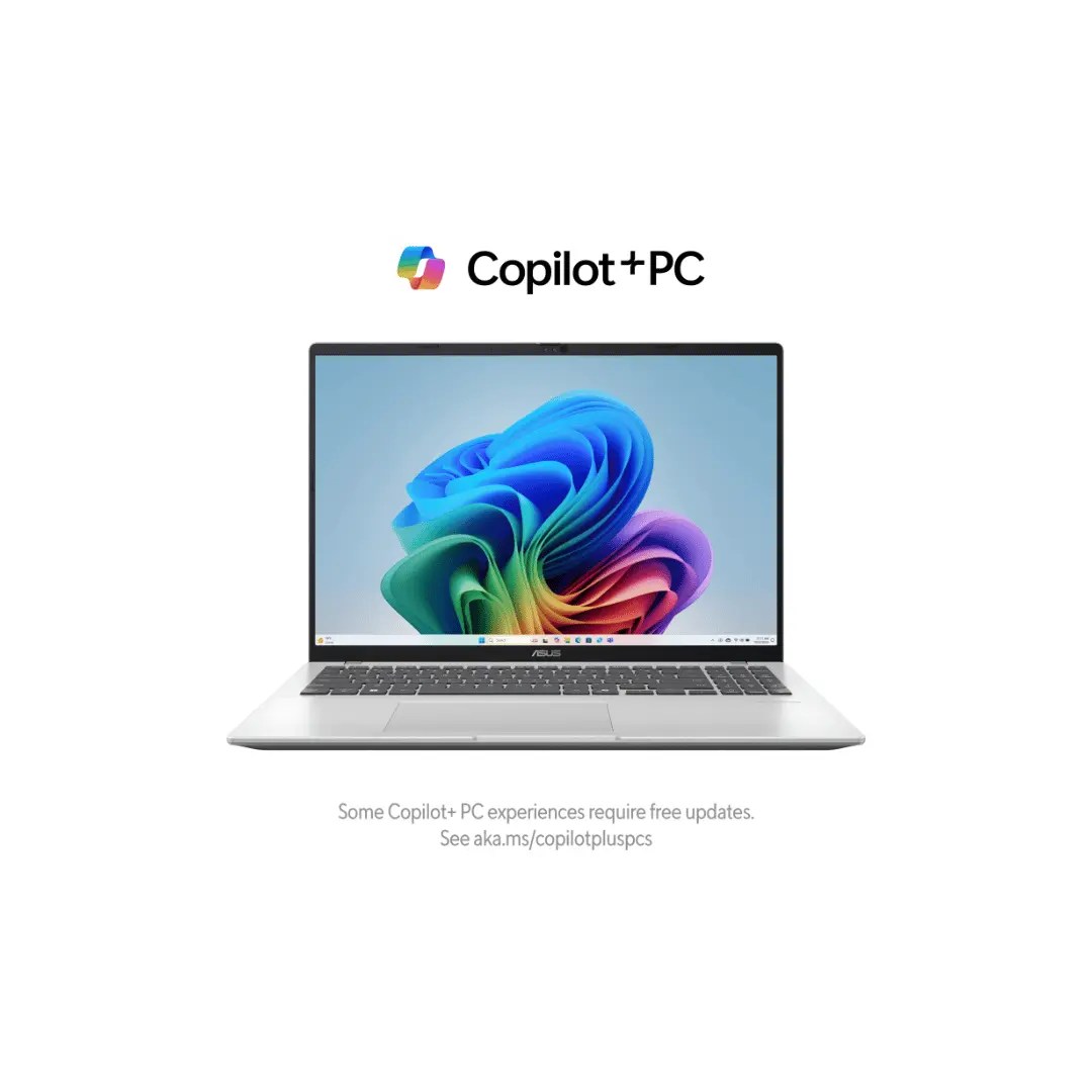 asus-vivobook-16-amd-silver Vivobook 16 / AMD Ryzen AI 7-350 / 16GB RAM + 512GB SSD / AMD Radeon Graphics / Office Preloaded + Microsoft Office 365 / 16" - Silver - Image 1