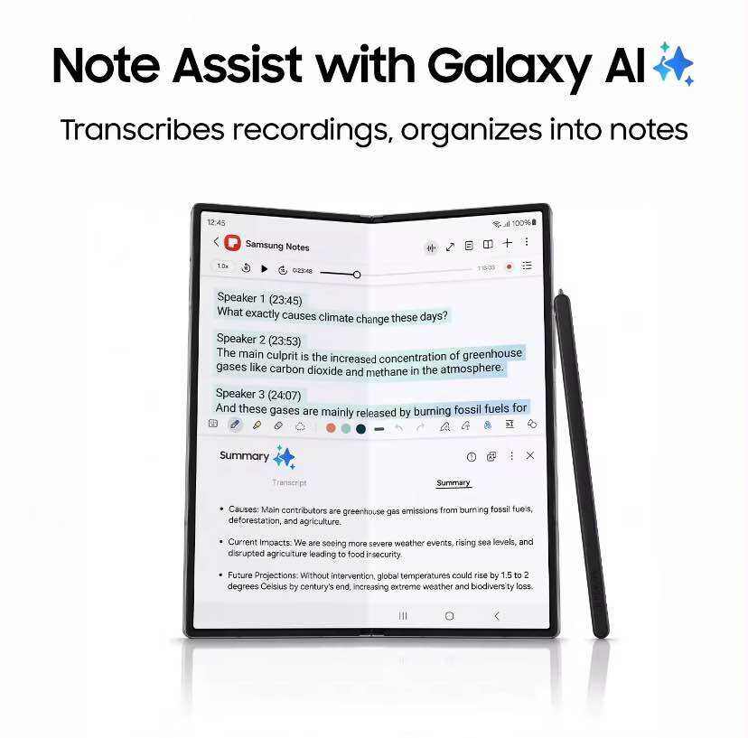 Samsung Galaxy Z Fold6, AI Smartphone, Android, 12GB RAM, 50MP Camera, Big Screen, Multitasking, S Pen - Image 4