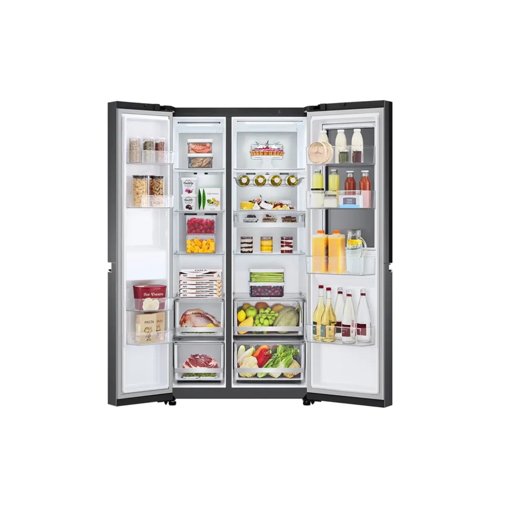 655L Side by Side Fridge in Matte Black Finish - Image 7