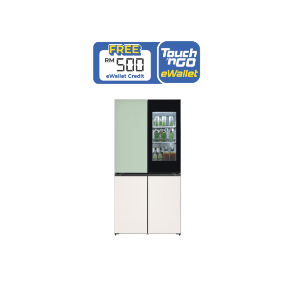 617L Slim French Door Fridge with InstaView DoorinDoor Mint & Beige Finish