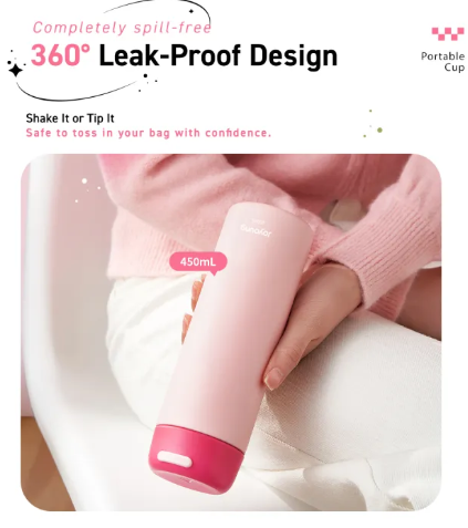 Minimalist Stainless Steel Vacuum Bottle 450ml - Image 6