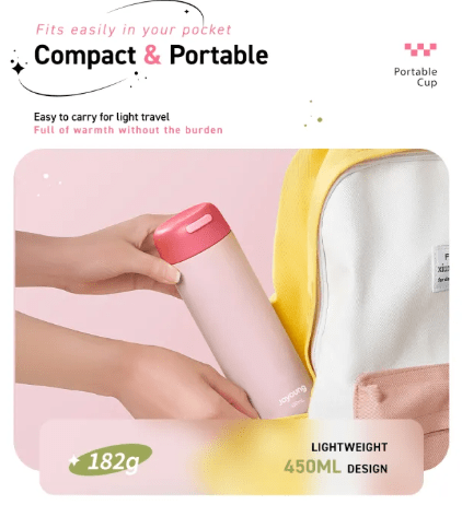 Minimalist Stainless Steel Vacuum Bottle 450ml - Image 5