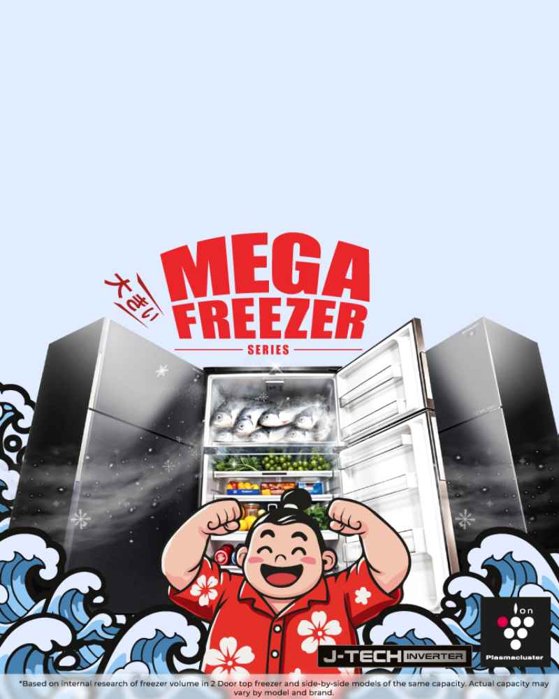 Sharp Mega freezer with high capacity for big families