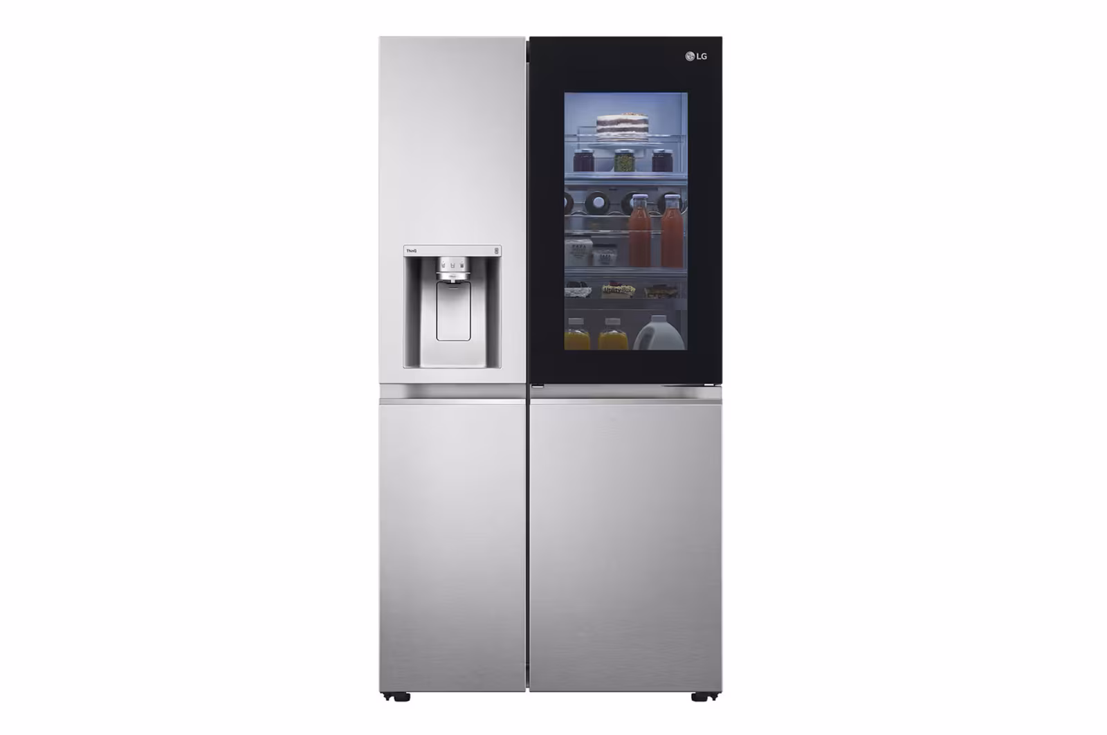 674L SidebySide Fridge with InstaView & DoorinDoor in Noble Steel Finish - Image 2