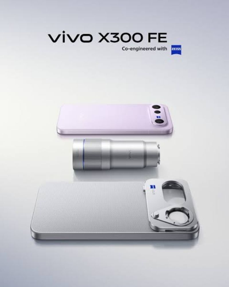 vivo X300 FE with leans and case