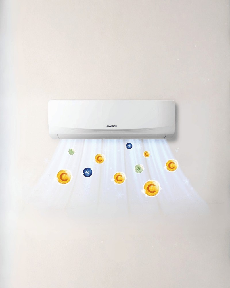 Skyworth inverter air conditioner releasing Vitamin C airflow