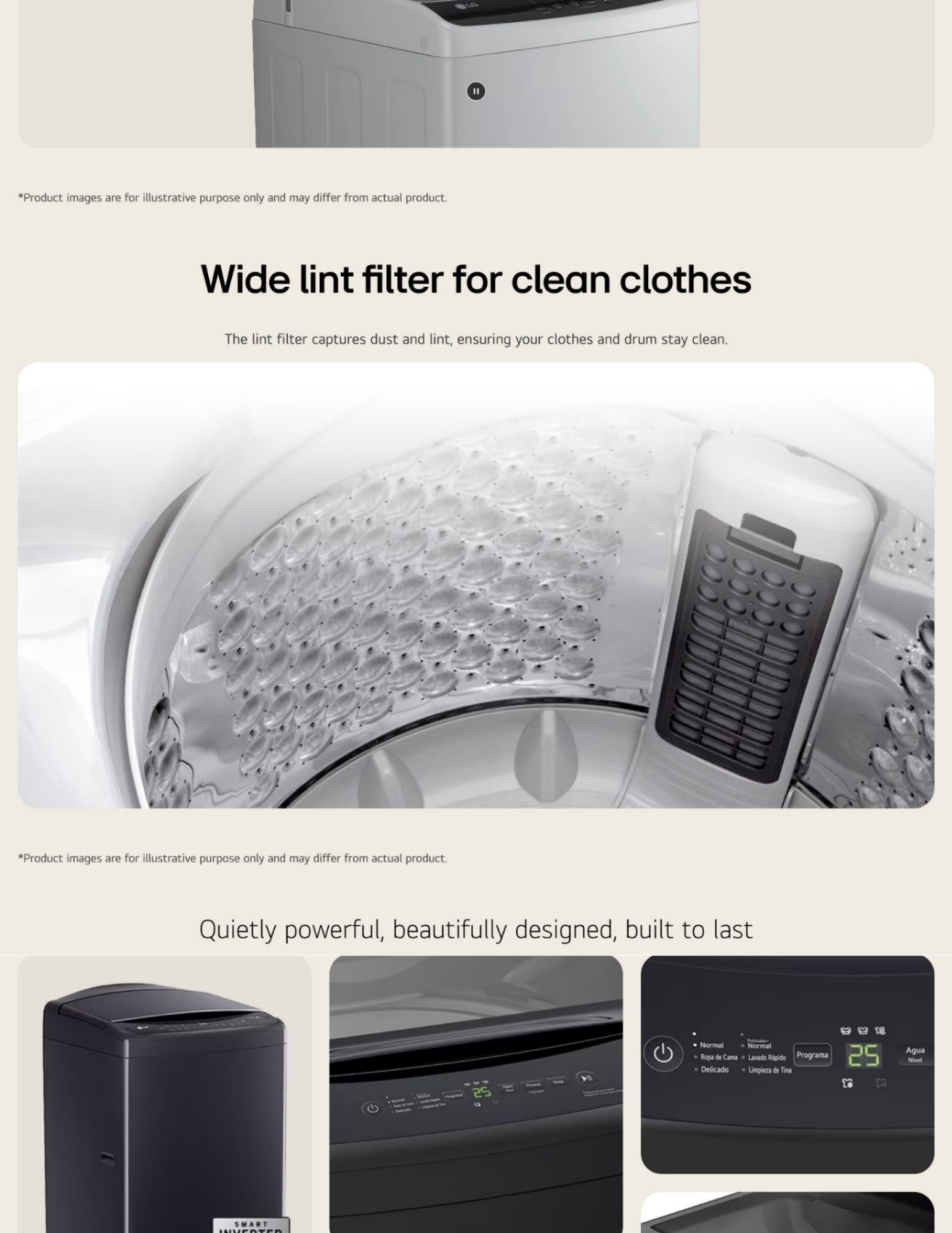 Auto Tub Clean function in washing machine for easy maintenance by removing odors and dirt from the drum.