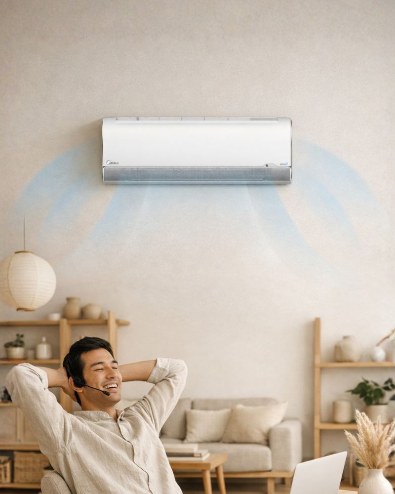 Midea Air Conditioner. Get 50% S-Coin Cashback on your new air conditioning unit.