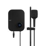 Alpha Instant Shower Heater WES7 Digital Black with 4.5kW DC Pump