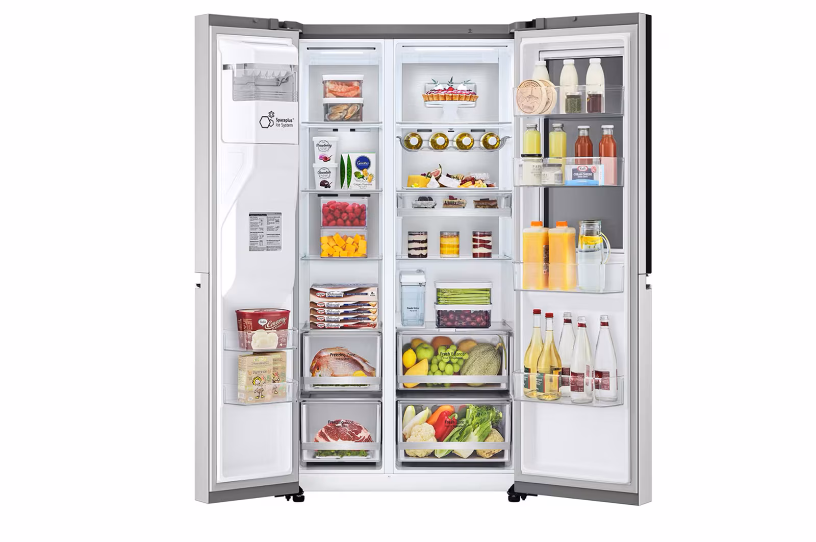 674L SidebySide Fridge with InstaView & DoorinDoor in Noble Steel Finish - Image 3
