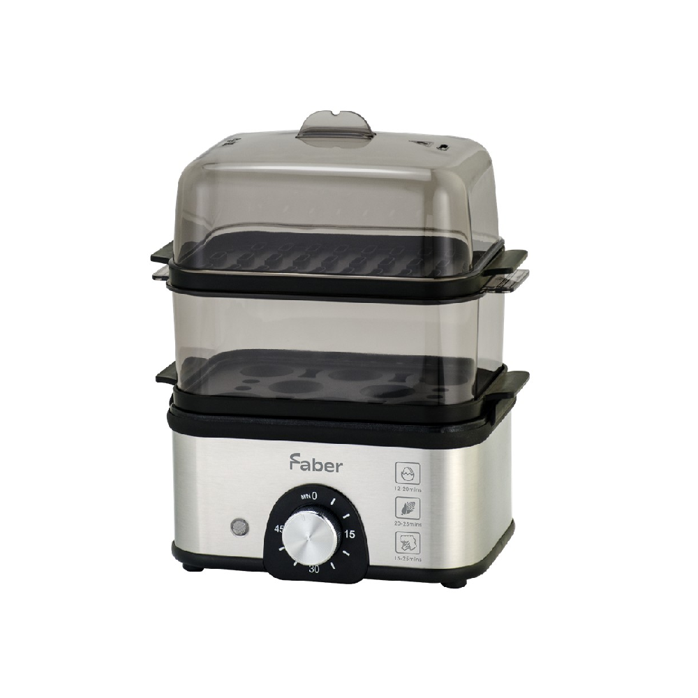 FABER Food Steamer Retro-Black FFS 202M - Image 3