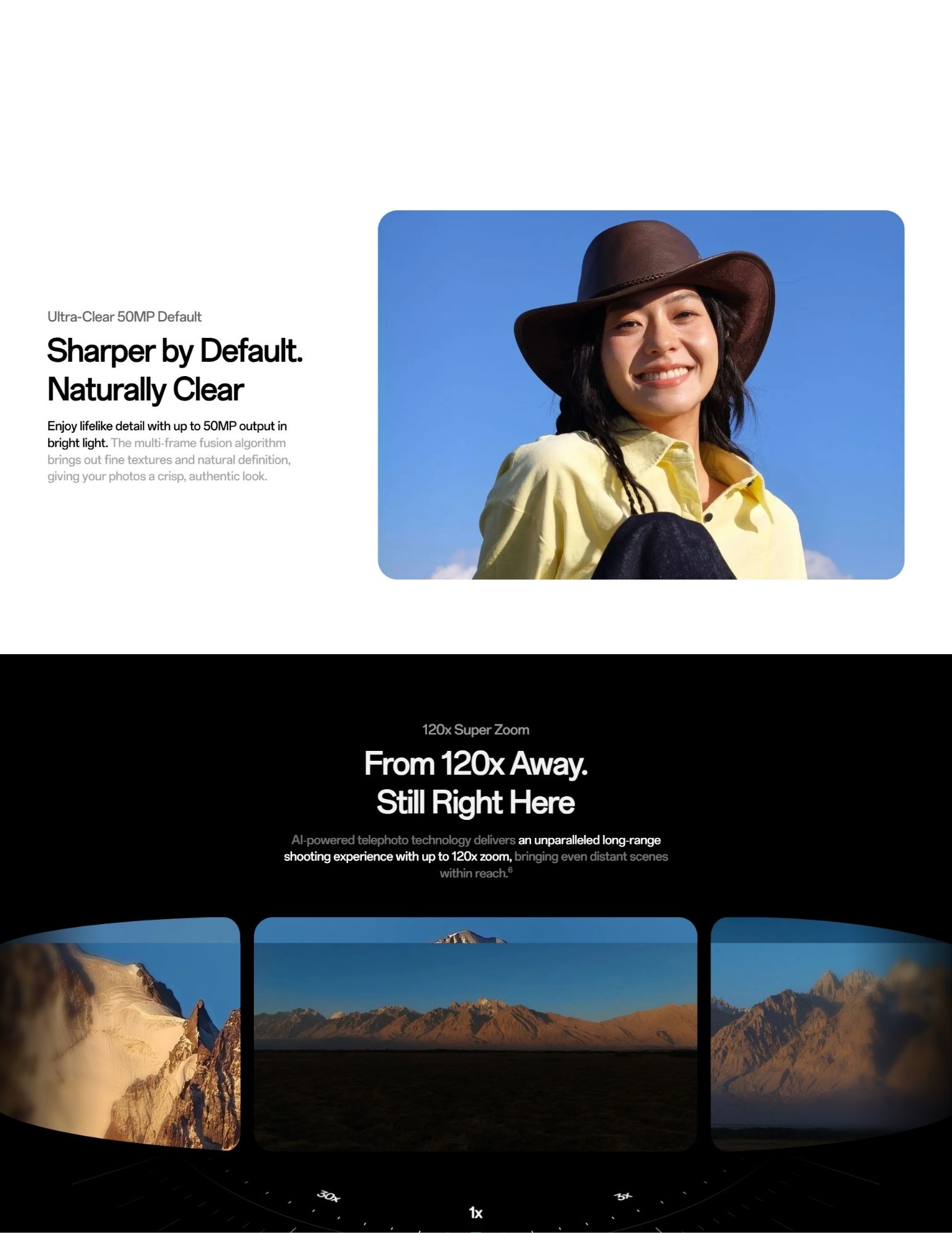 120x super zoom captures distant scenes with clear detail