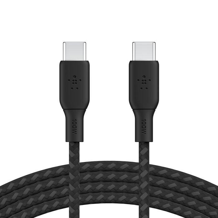 100W Braided USBC-C 2.0 CABLE 2M BLACK - Image 4