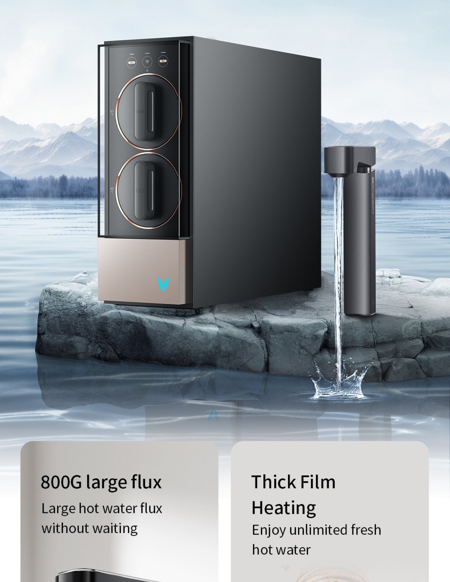 VIOMI AI water purifier with digital faucet and instant flow