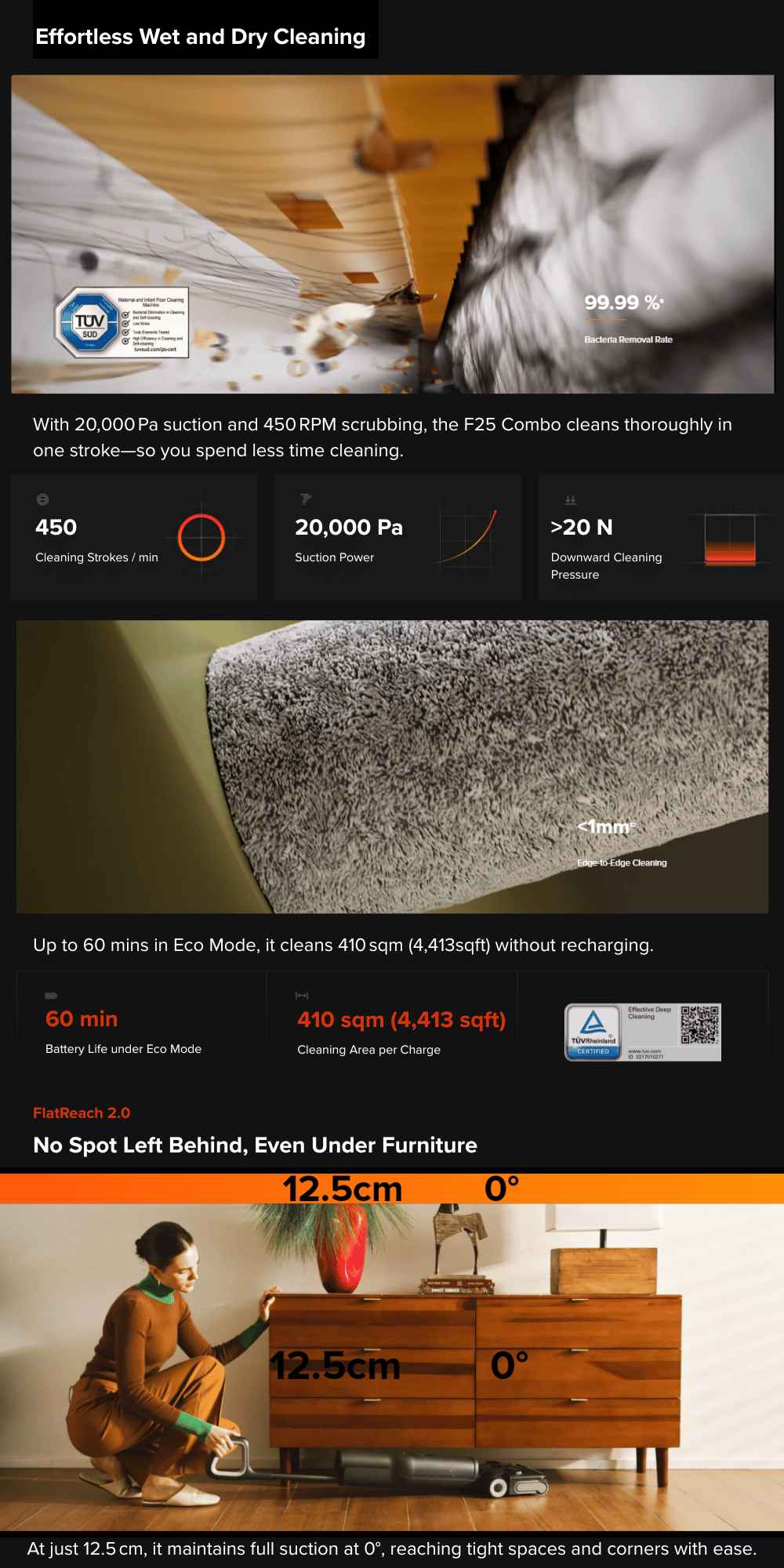 Roborock F25 wet and dry vacuum with powerful suction