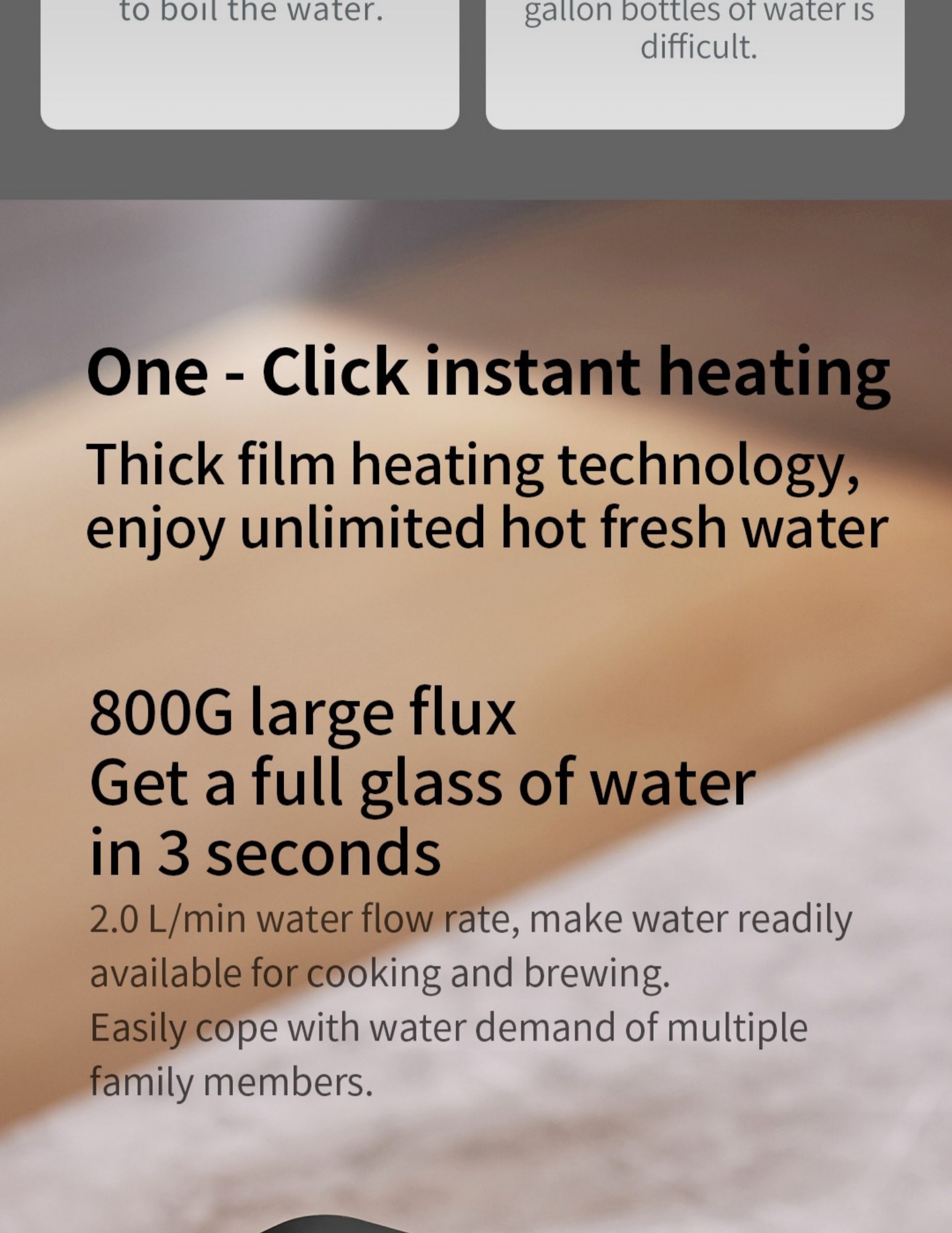 Customizable water temperature modes for daily use