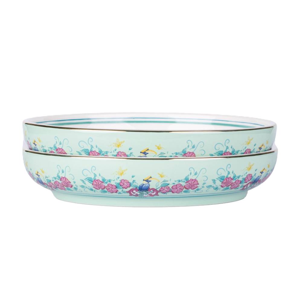 8.5" The Heritage Garden Ceramic Deep Plate Set of 2 - Image 2