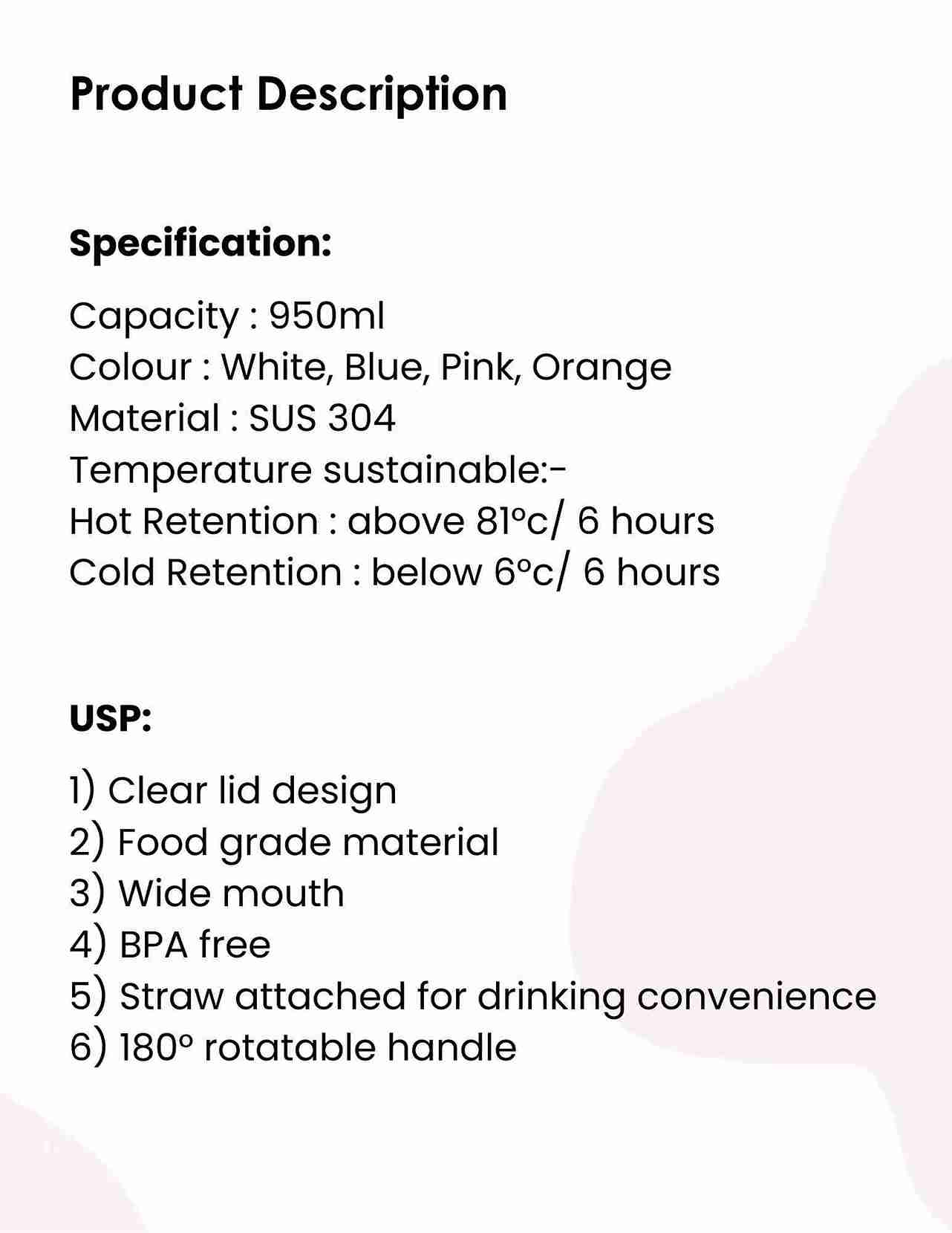 Joyoung Sugar Rush Series Vacuum Tumbler product descrption