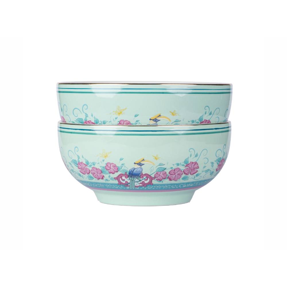 7″ The Heritage Garden Ceramic Bowl Set of 2 Straits Green - Image 2