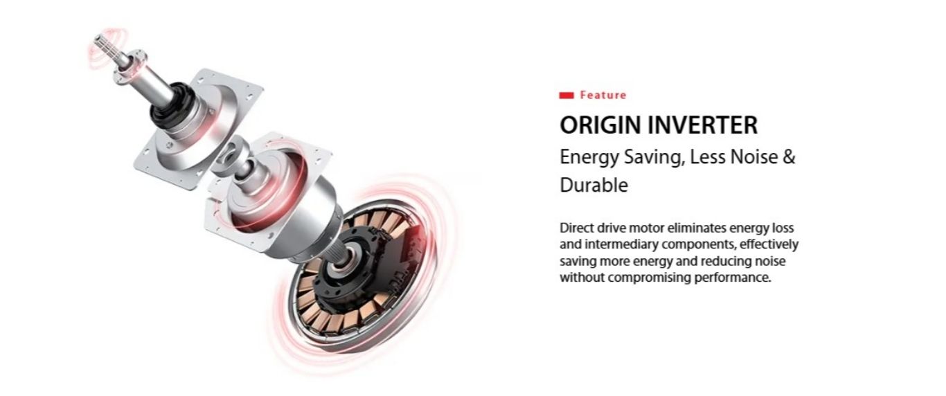 Origin inverter motor saves energy and reduces noise