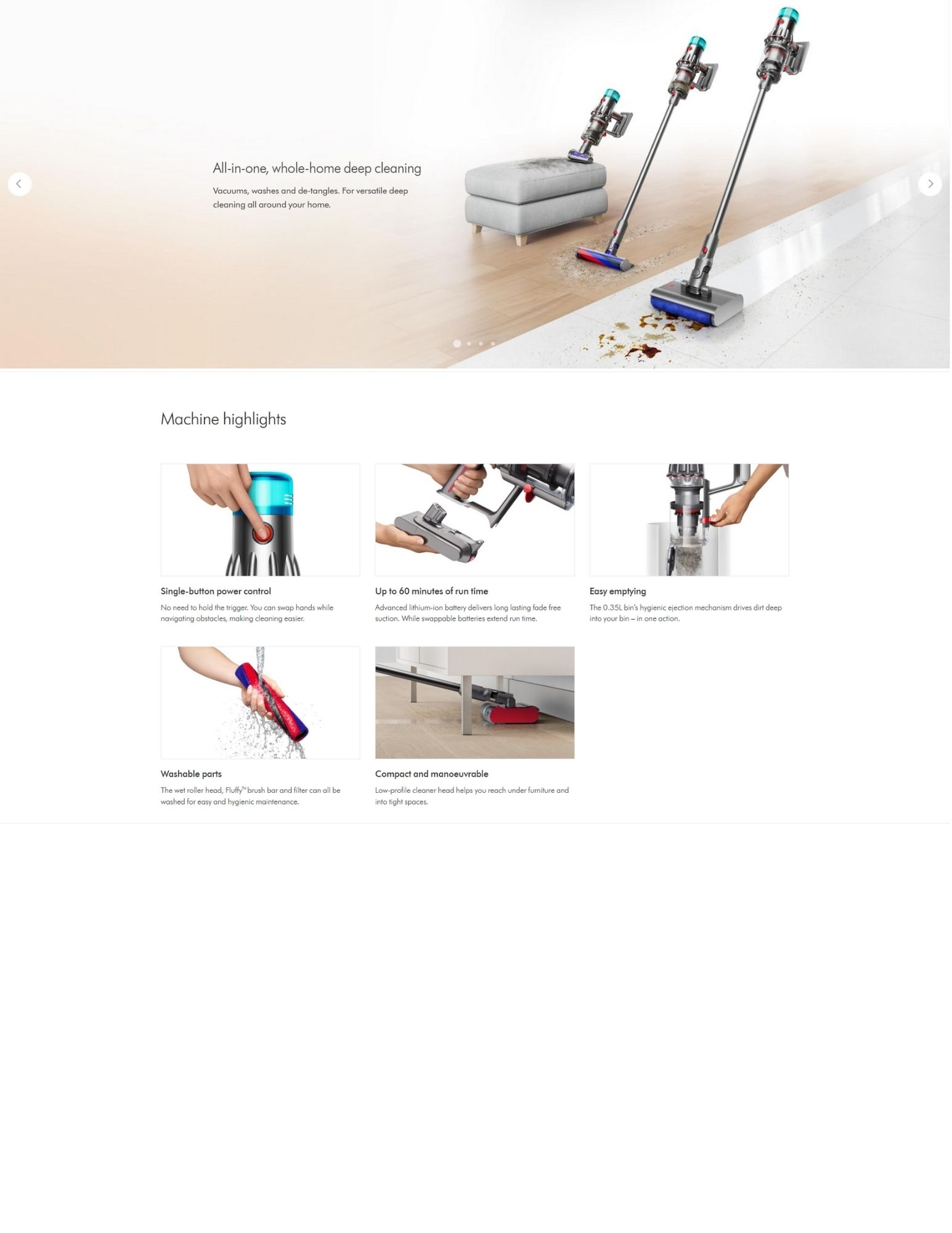 Dyson cordless vacuum for all-in-one whole home deep cleaning