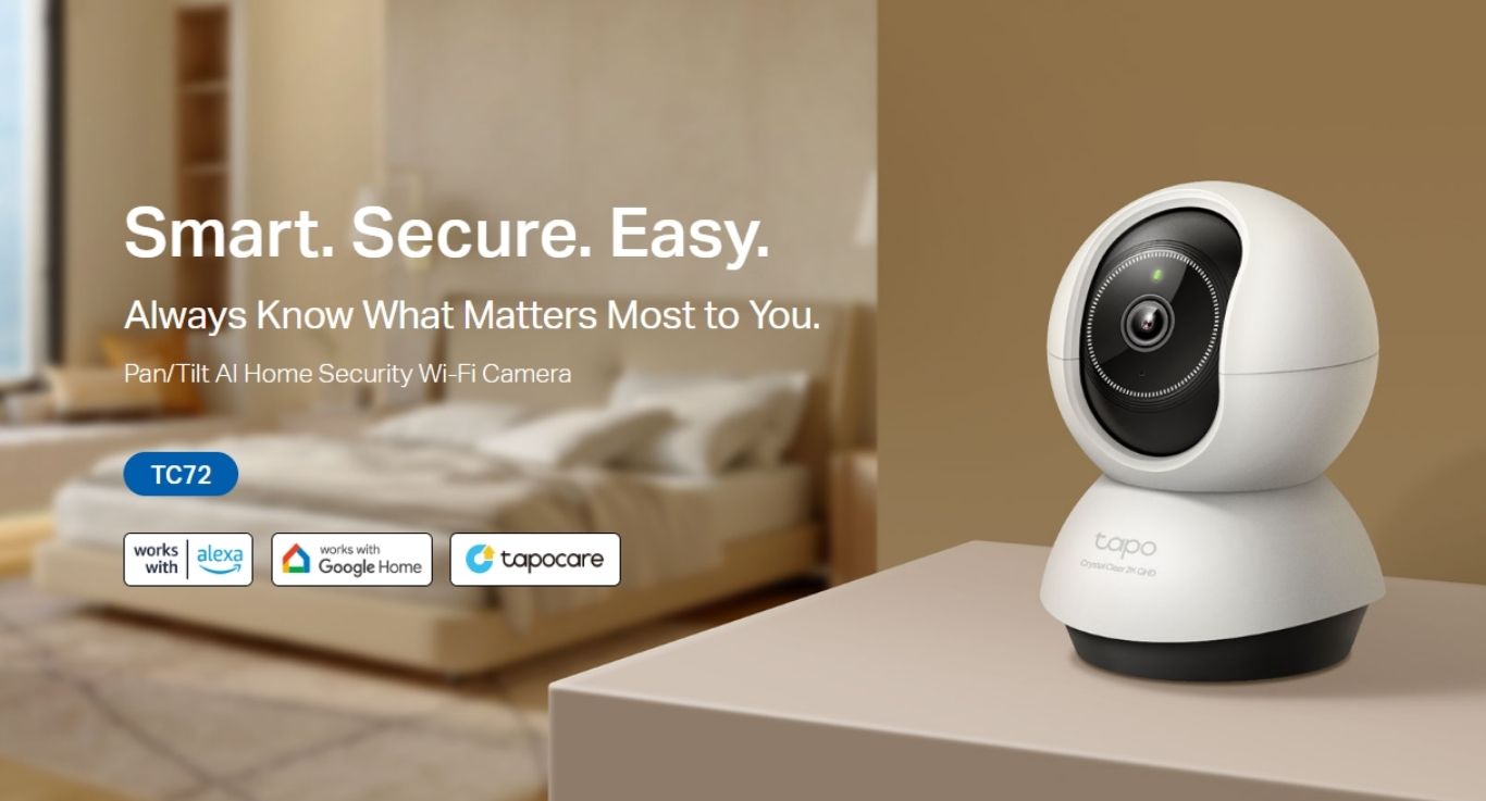 Tapo pan tilt smart camera for home security monitoring