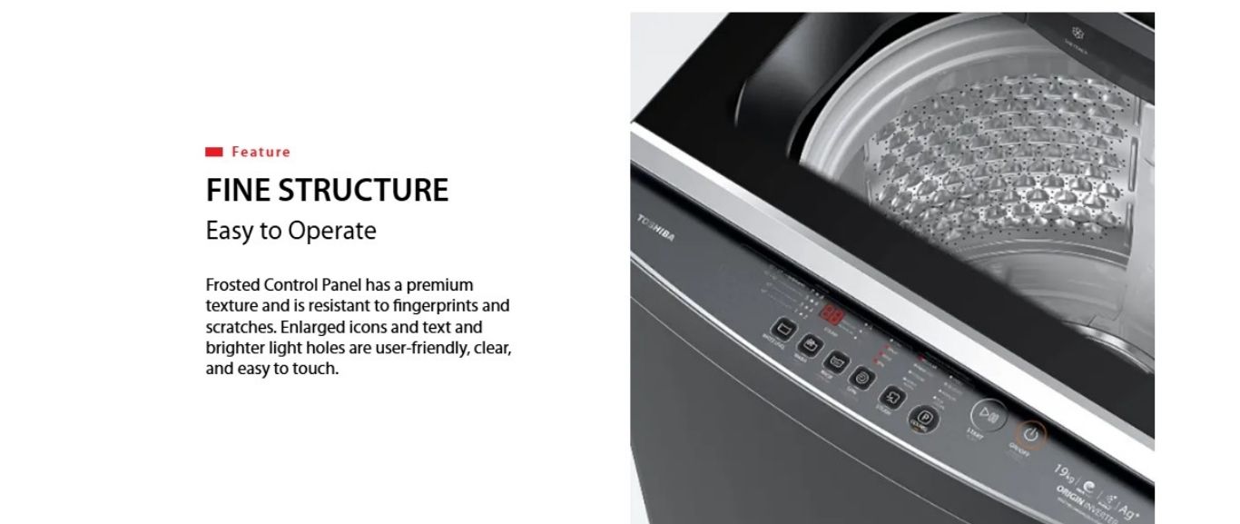 Easy-to-use control panel with clear buttons and display