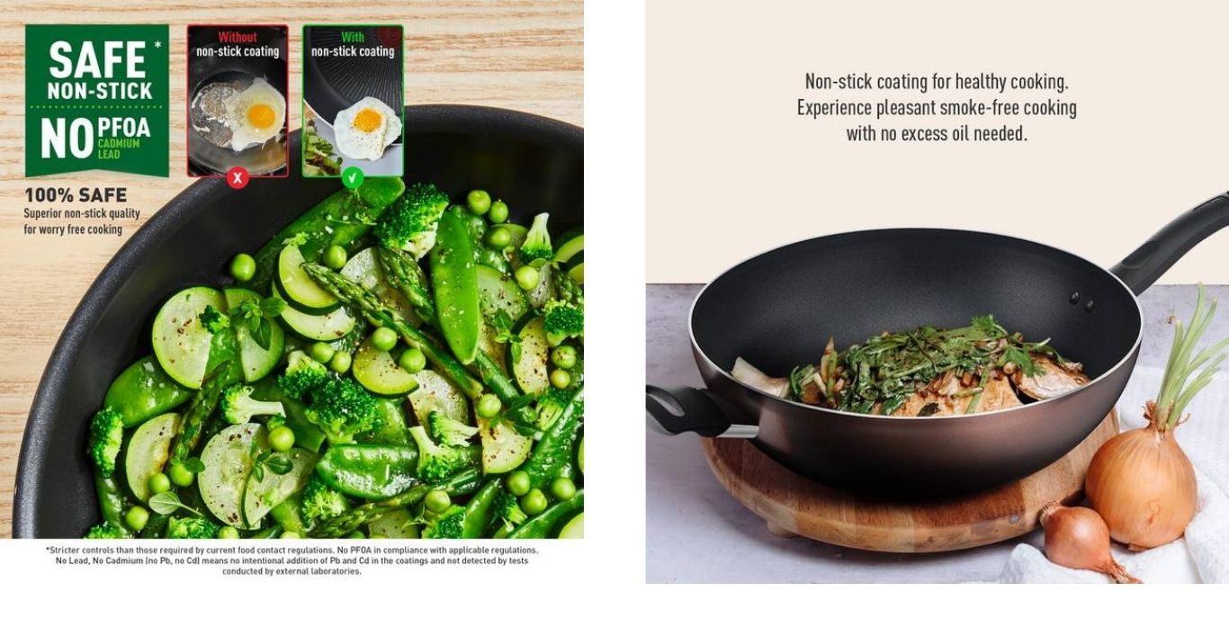 Titanium non-stick coating for long-lasting use