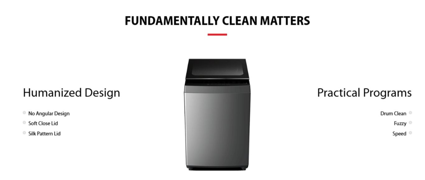 Humanized design with practical wash programs for daily use