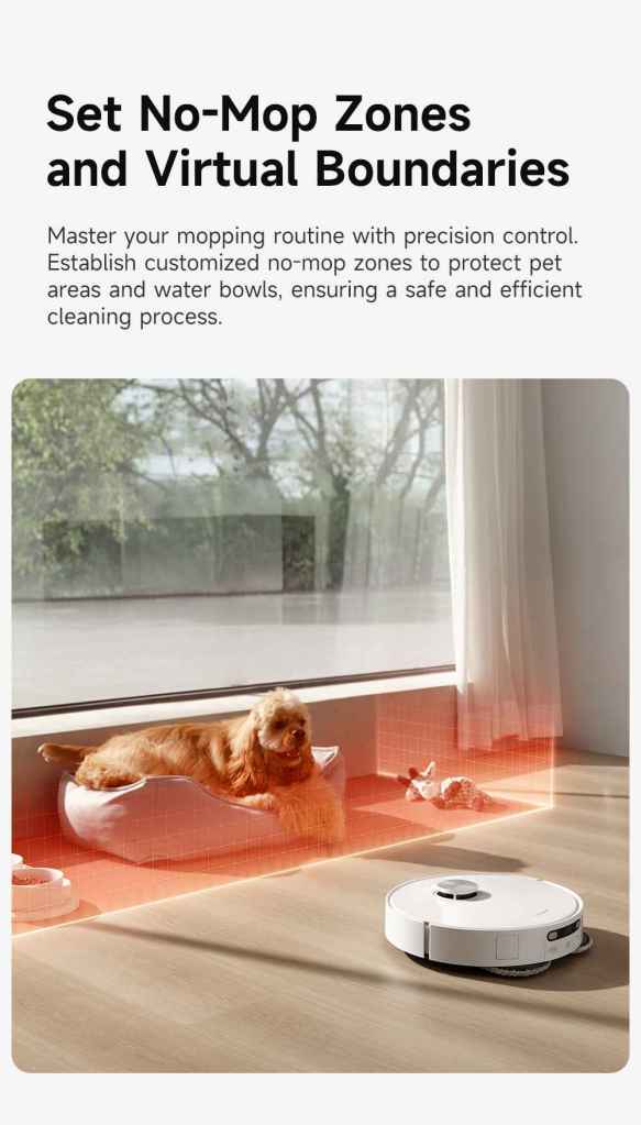 L10s Ultra Gen 2 setting no-mop zones around pets.