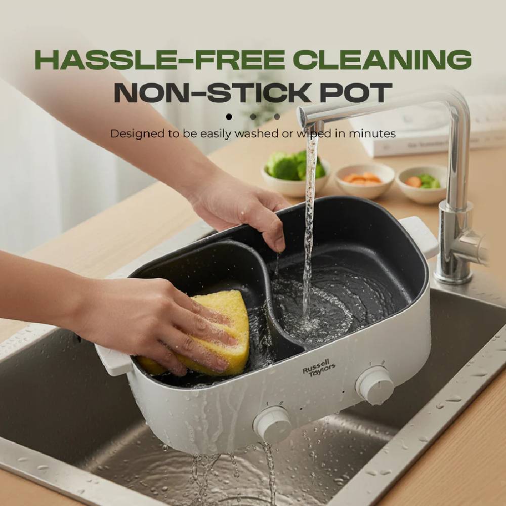 Non-stick multicooker pot with easy cleaning design