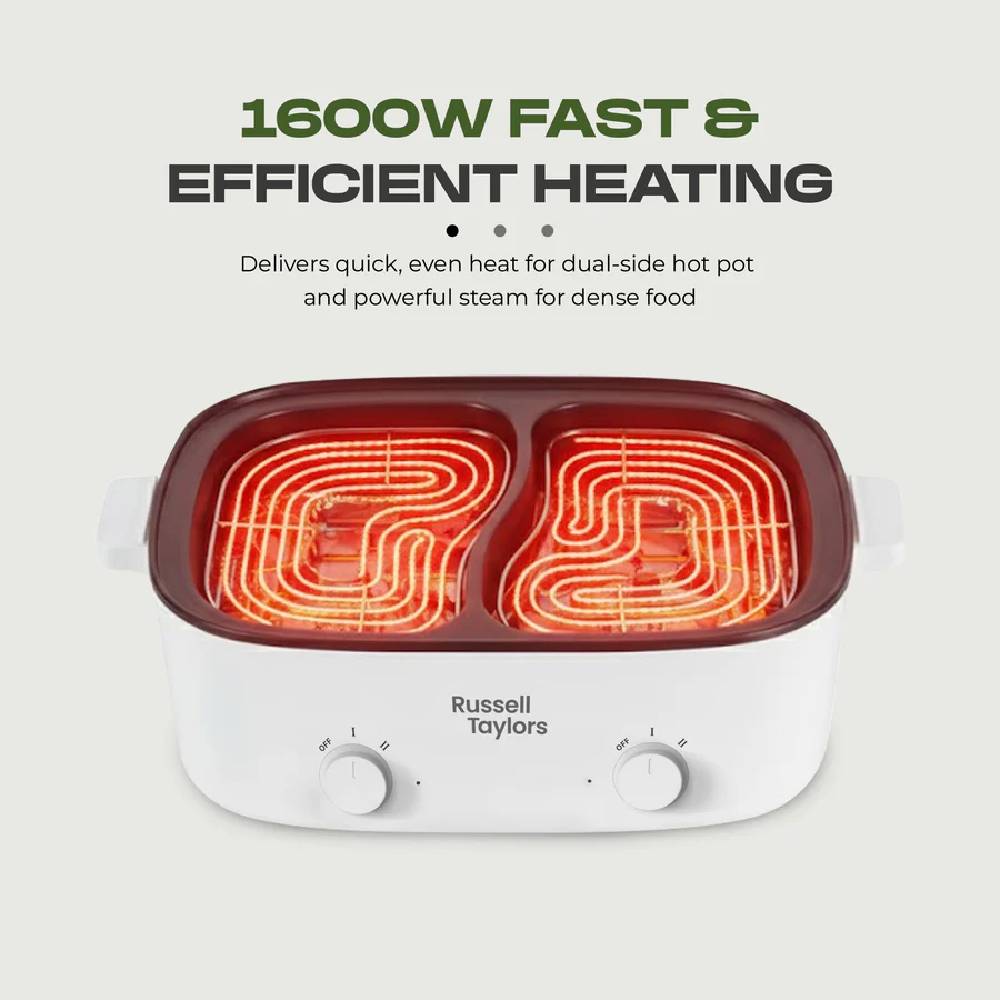1600W fast heating dual-side electric hot pot
