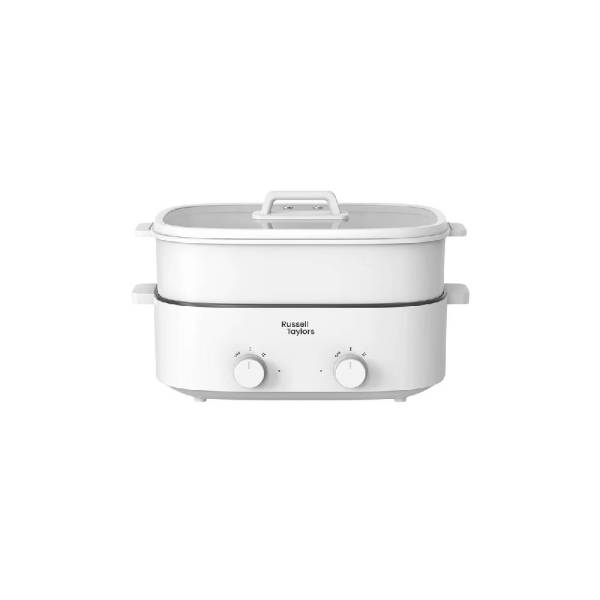 Russell Taylors Dual Compartment Non Stick Electric Hotpot & Steamer (12L) MC32