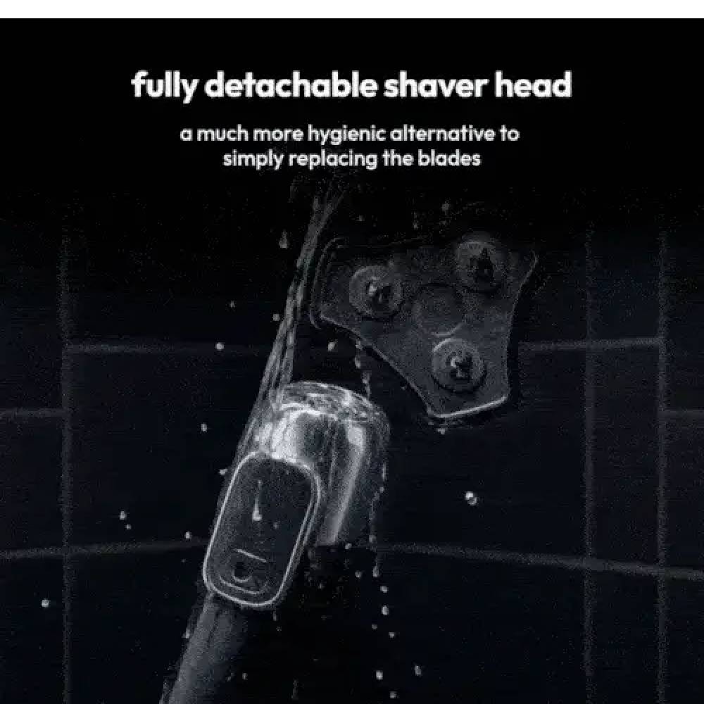 Fully detachable shaver head for hygiene